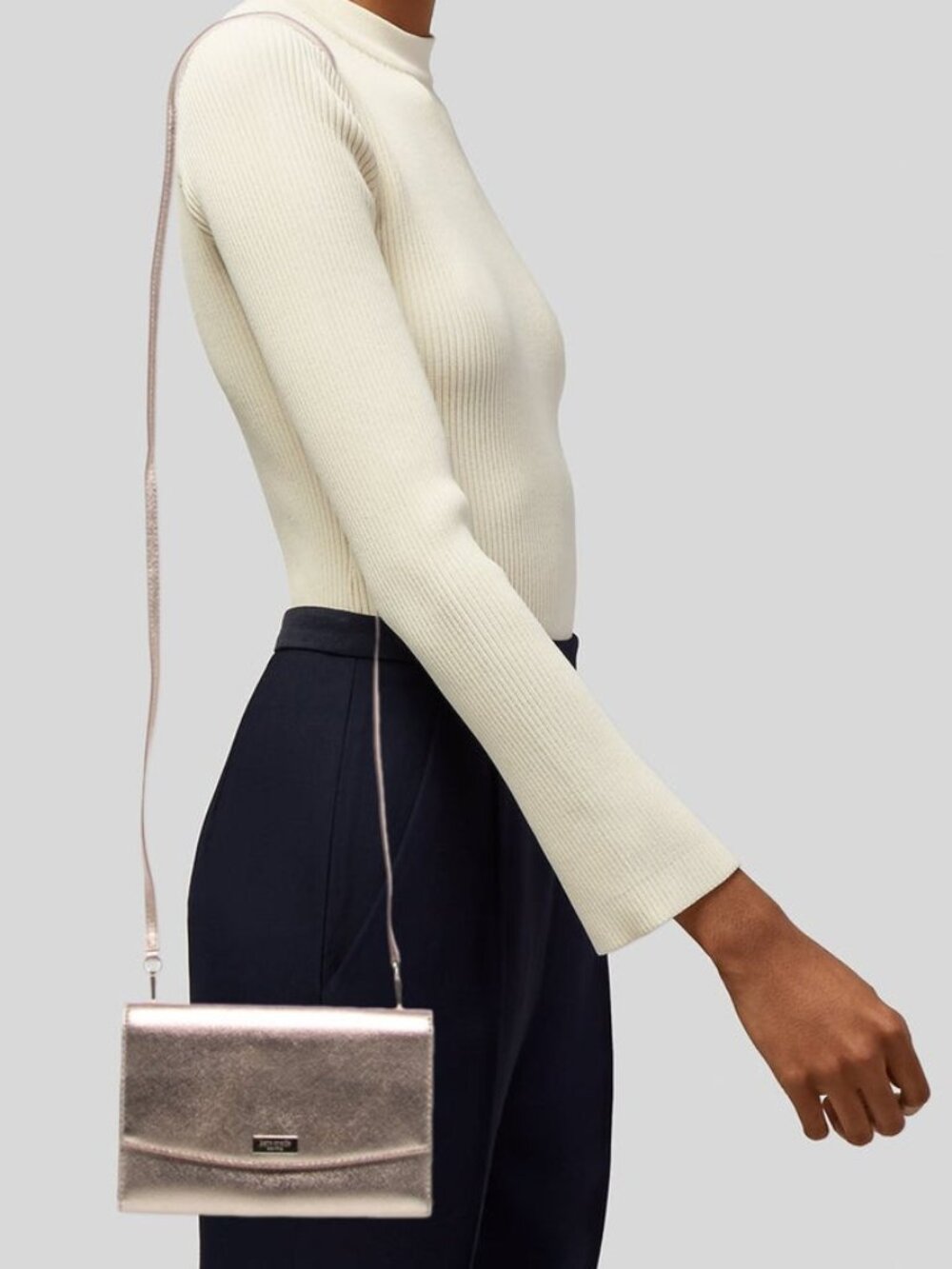 Kate Spade New York Rose Gold Crossbody Clutch Wallet Retail $279